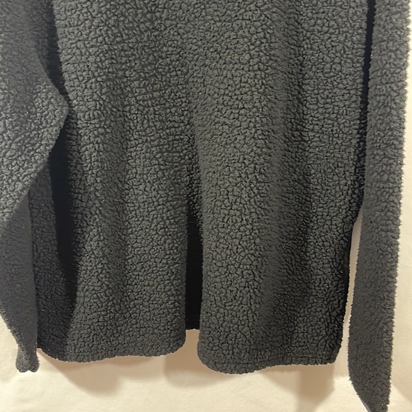 Victoria’s Secret PINK Black Fuzzy Quarter Zip Size Large - Picture 7 of 9